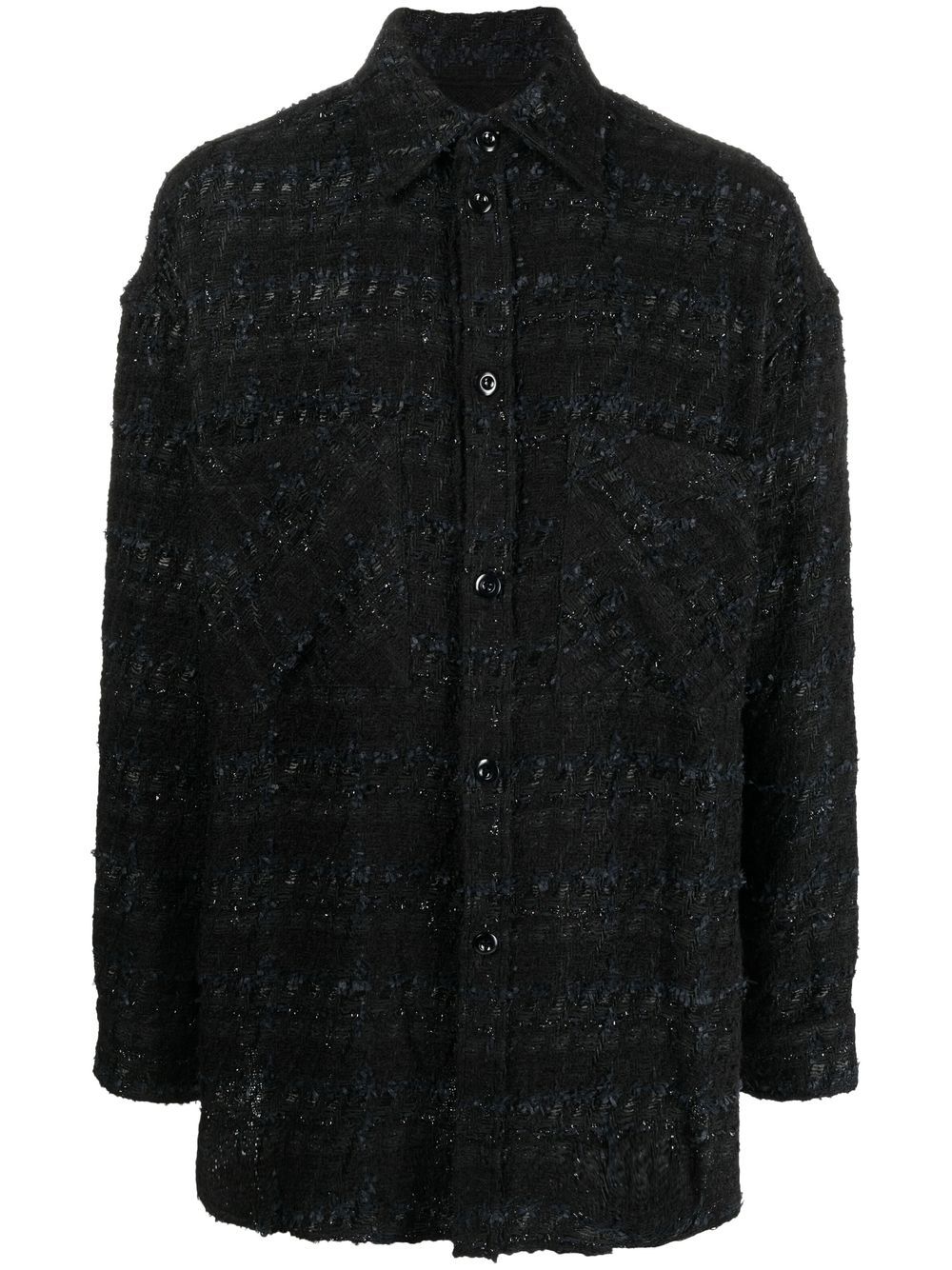 Faith Connexion long sleeve tweed shirt - Black von Faith Connexion