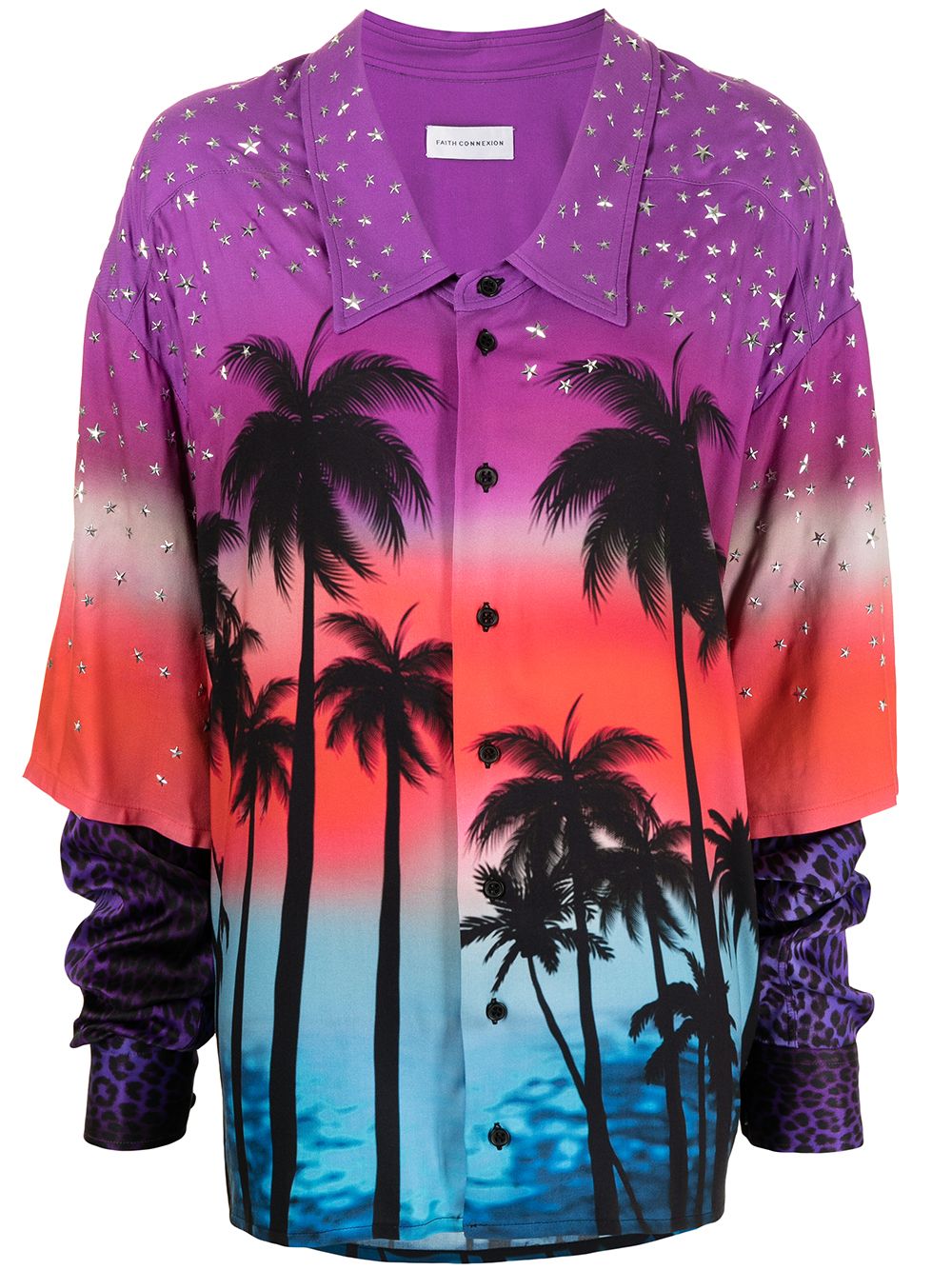 Faith Connexion oversize palm tree-print shirt - Multicolour von Faith Connexion