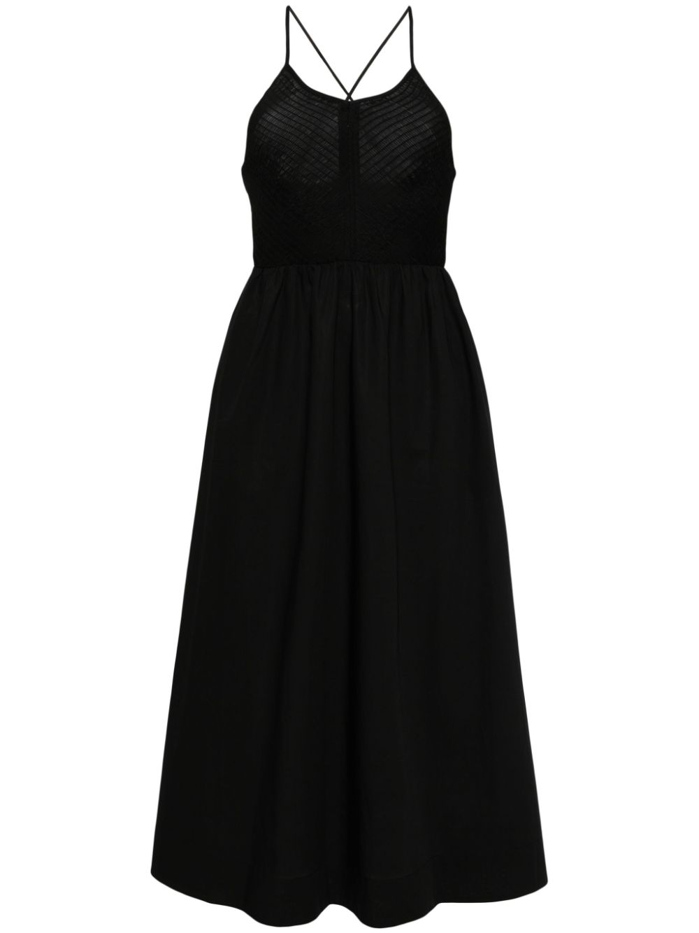 Faithfull the Brand Camera organic cotton maxi dress - Black von Faithfull the Brand