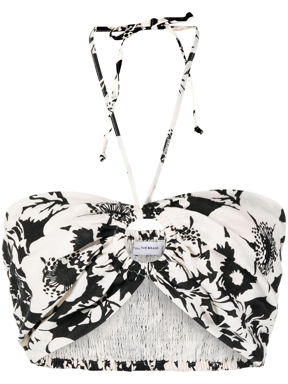 Faithfull the Brand Cyprus Caronia floral-print bralette top - Black von Faithfull the Brand