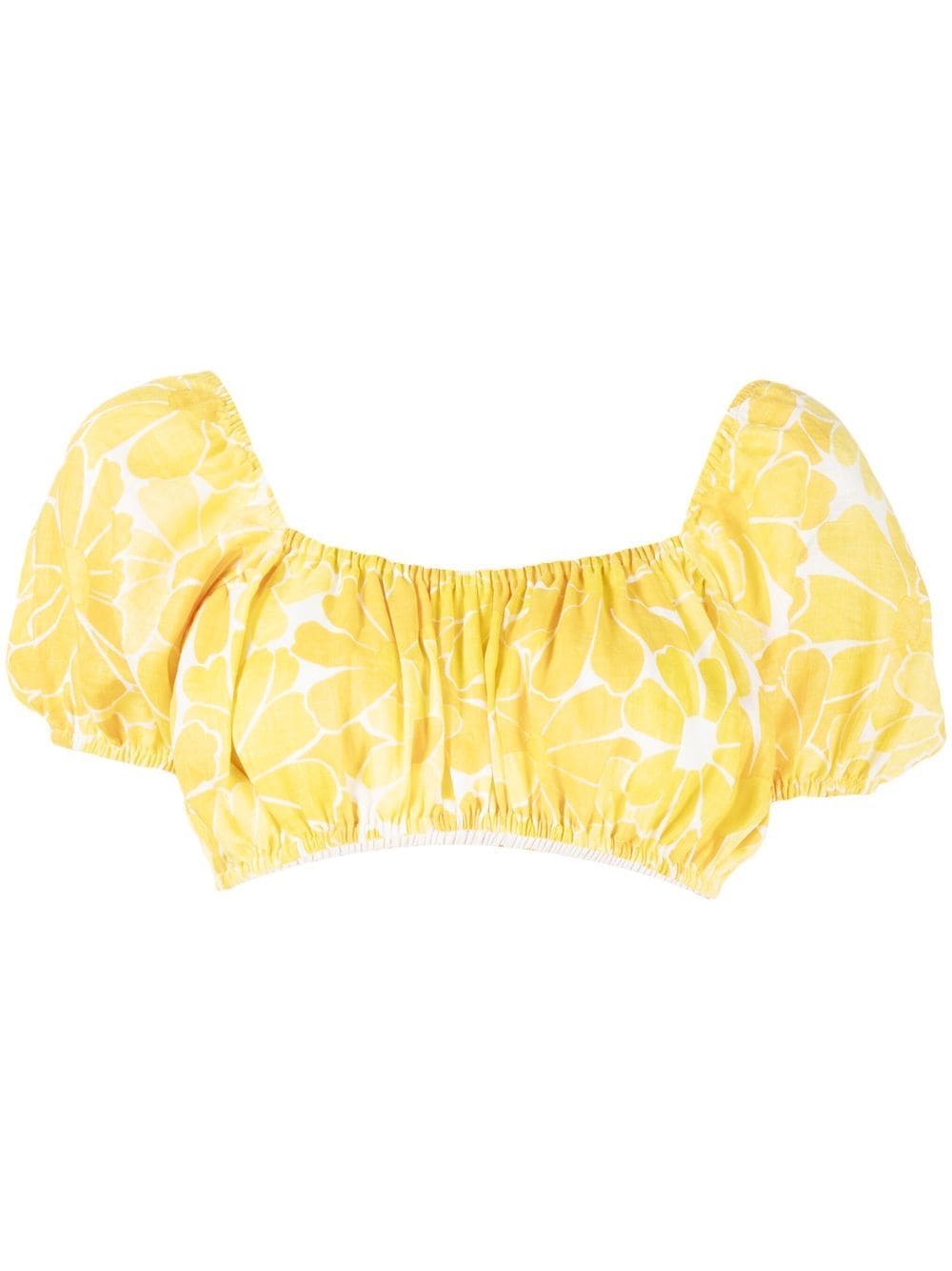 Faithfull the Brand Harlow floral-print top - Yellow von Faithfull the Brand