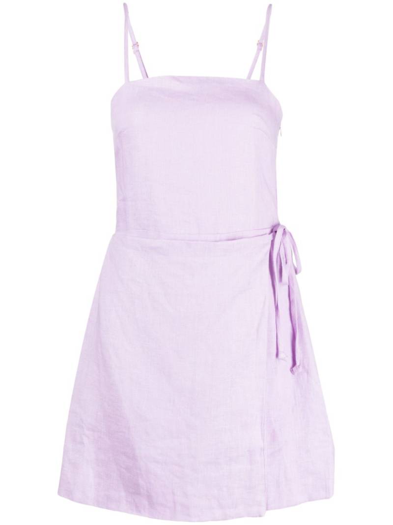 Faithfull the Brand Llian linen wrap minidress - Purple von Faithfull the Brand