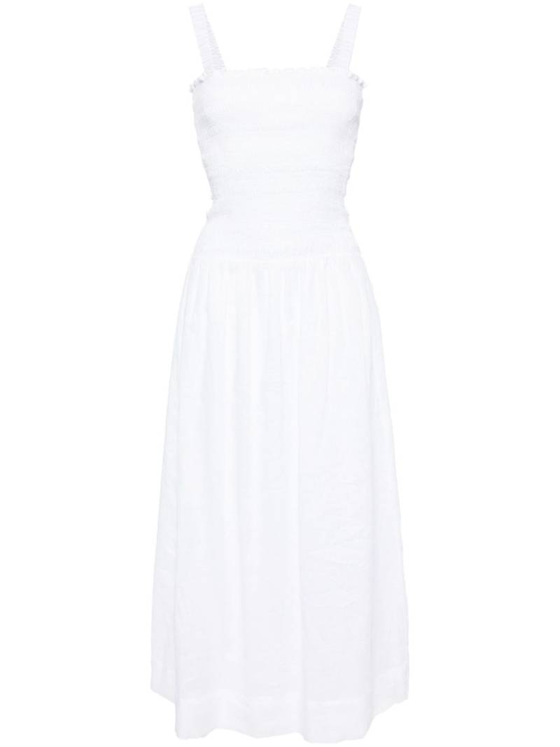 Faithfull the Brand Messini linen midi dress - White von Faithfull the Brand