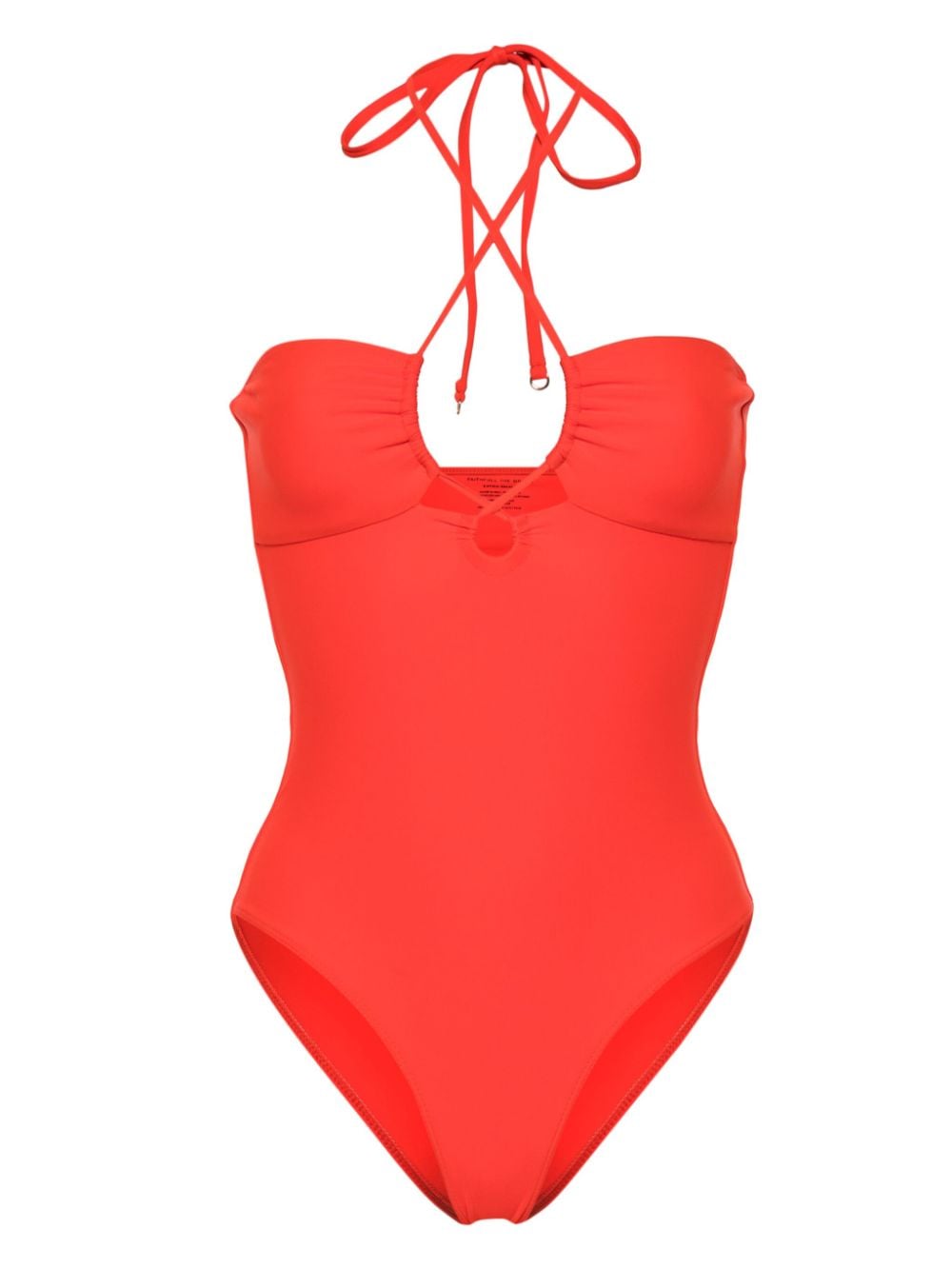 Faithfull the Brand Ola halterneck swimsuit - Red von Faithfull the Brand