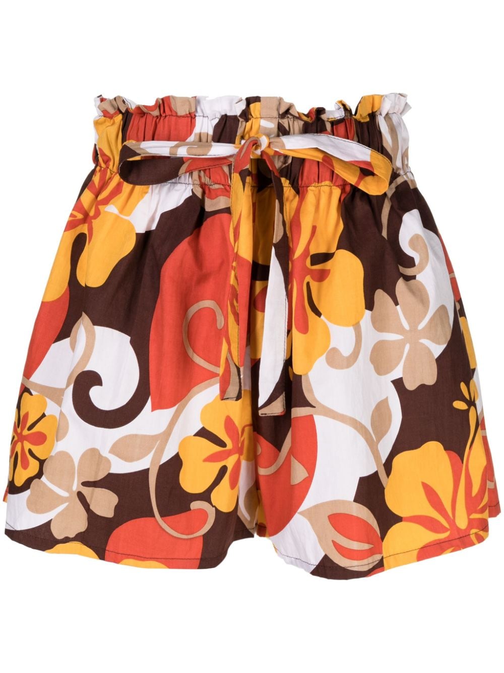 Faithfull the Brand paperbag-waist cotton shorts - Multicolour von Faithfull the Brand