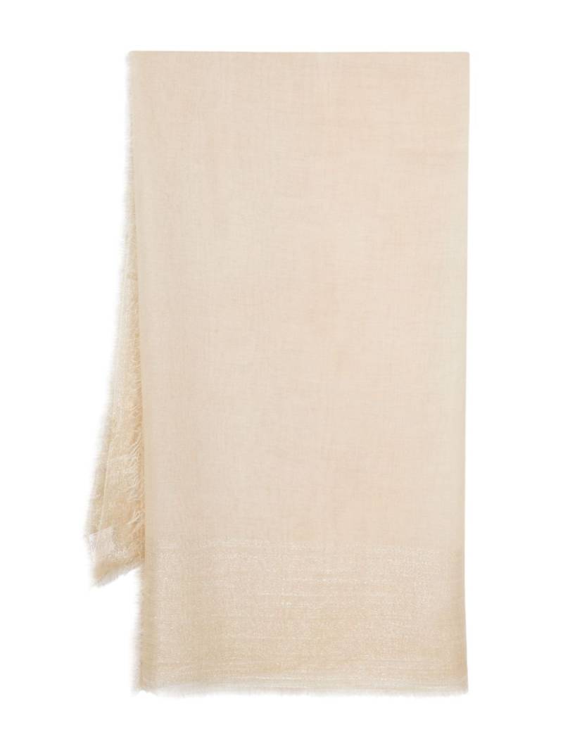 Faliero Sarti Clary frayed-edge scarf - Neutrals von Faliero Sarti