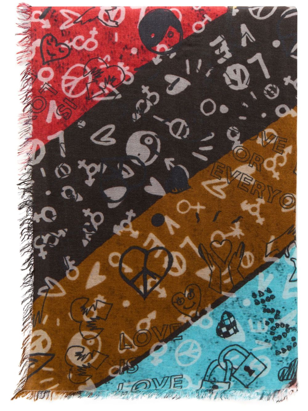 Faliero Sarti Love is Love scarf - Brown von Faliero Sarti