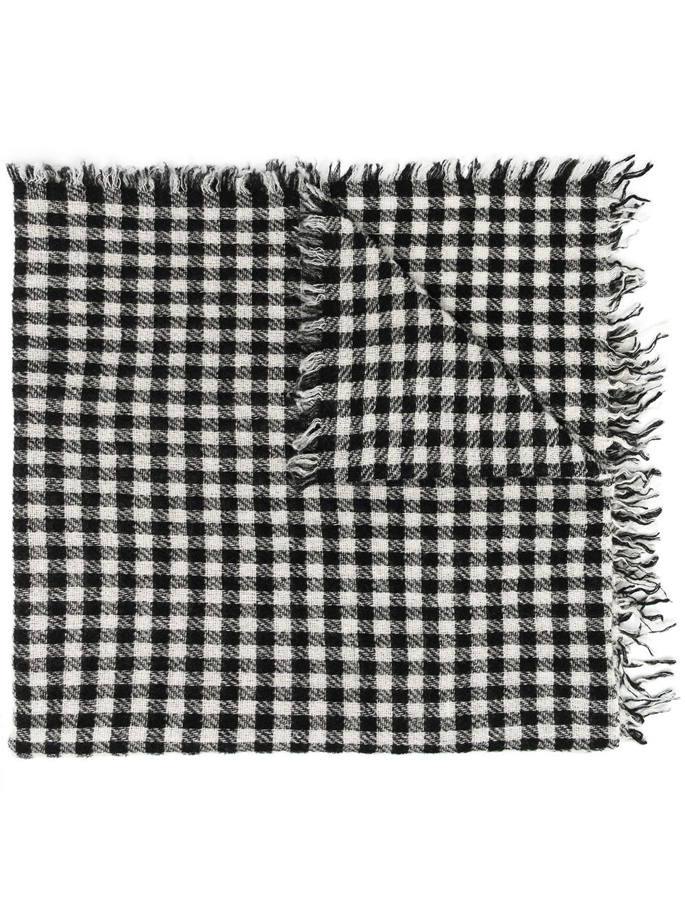 Faliero Sarti Paolo check print scarf - Black von Faliero Sarti