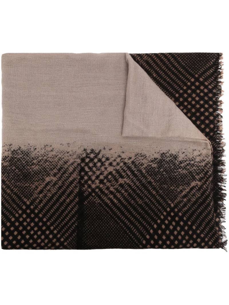 Faliero Sarti check-jacquard scarf - Brown von Faliero Sarti