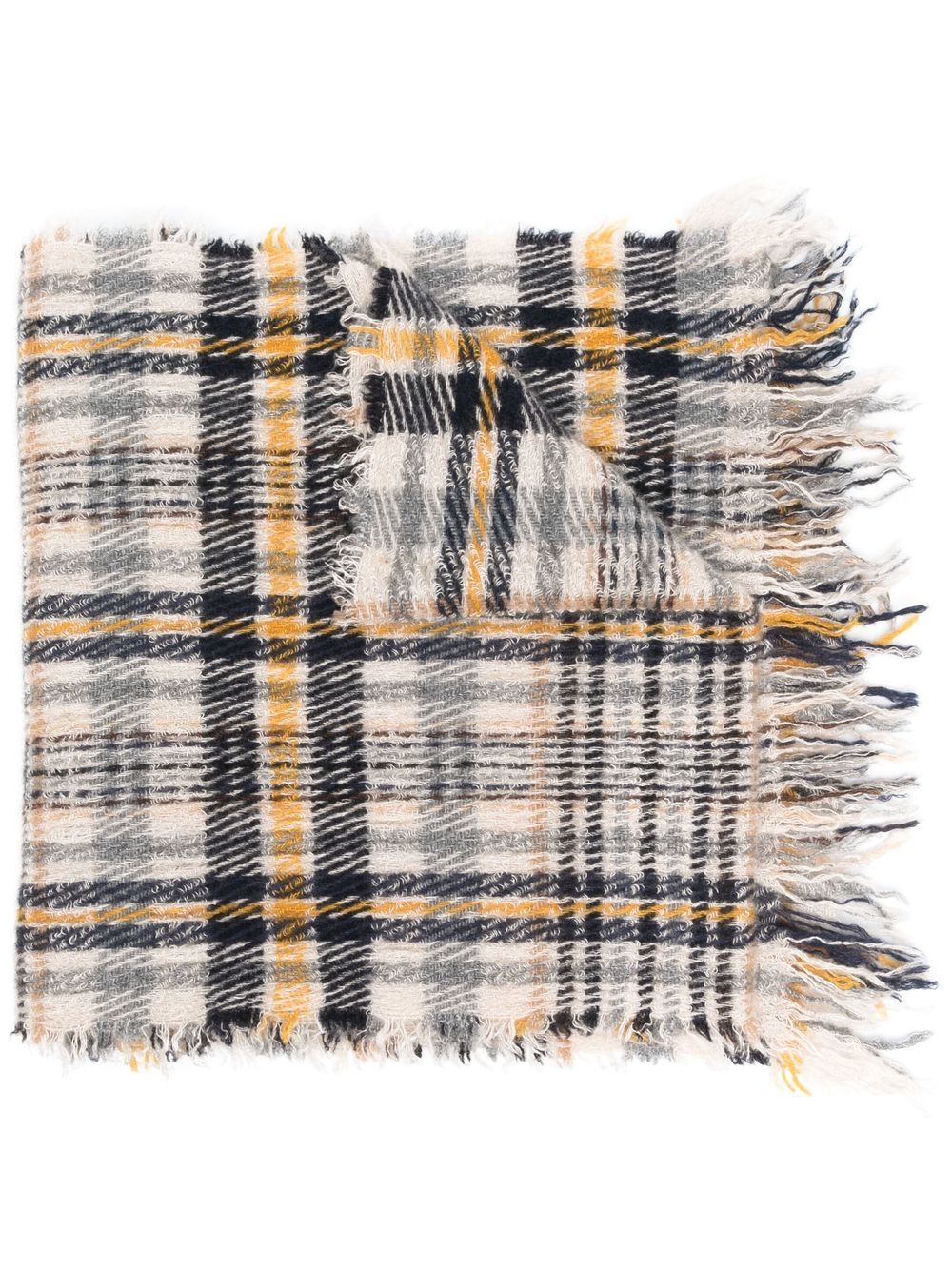 Faliero Sarti checked knitted scarf - Neutrals von Faliero Sarti