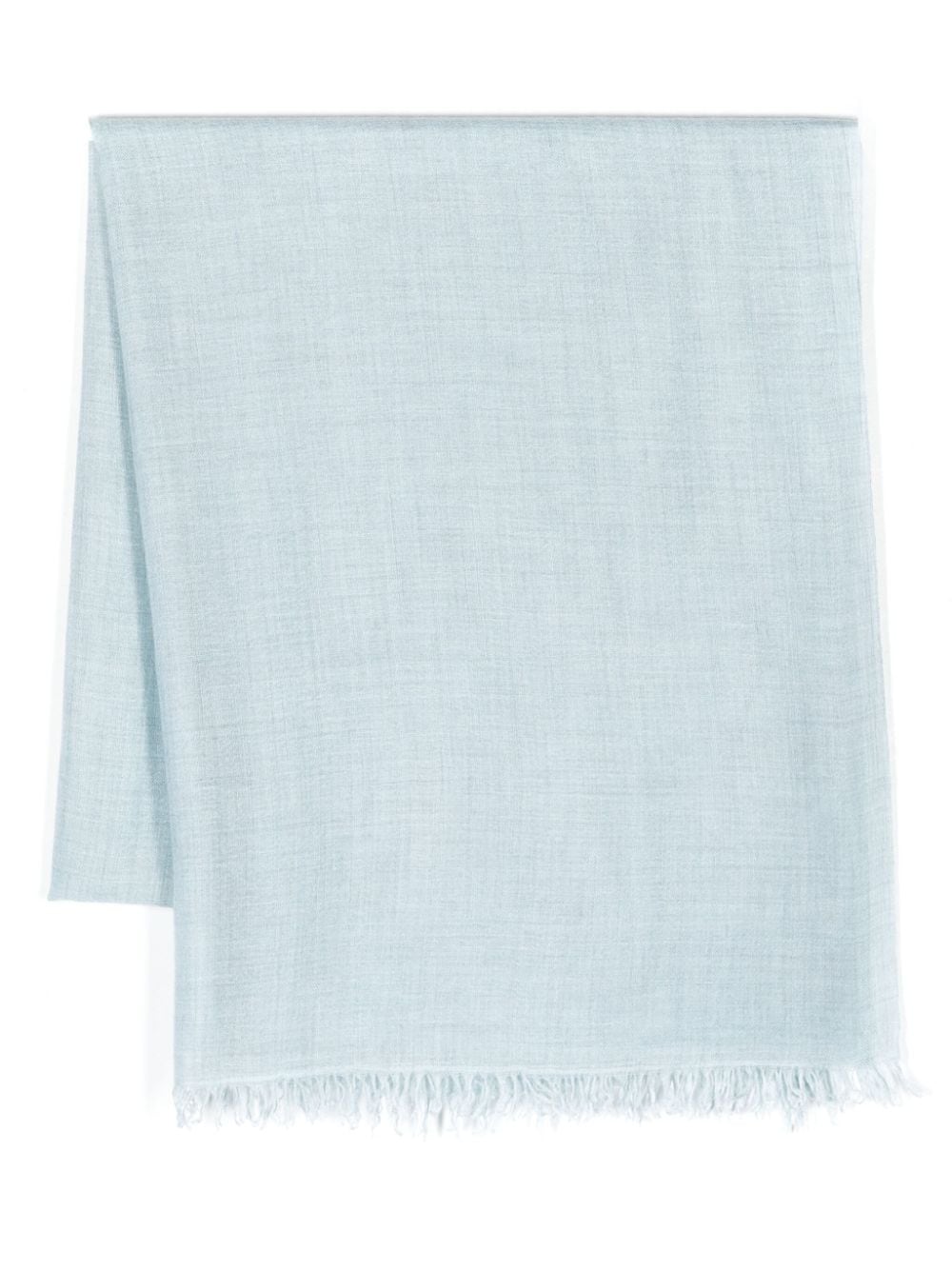 Faliero Sarti frayed-edge cashmere blend scarf - Blue von Faliero Sarti