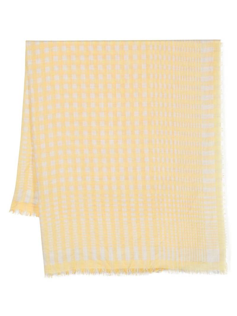 Faliero Sarti frayed lightweight scarve - Yellow von Faliero Sarti