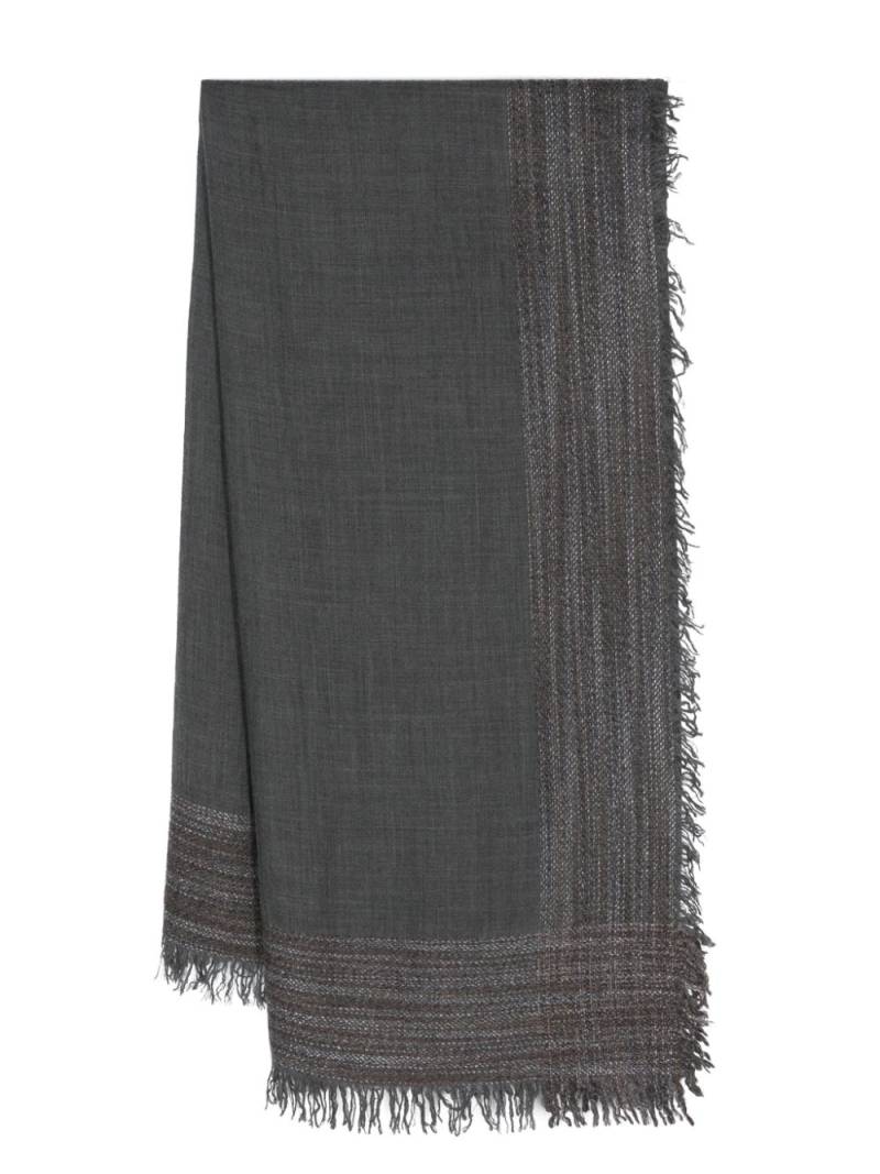 Faliero Sarti fringed-edge scarf - Grey von Faliero Sarti