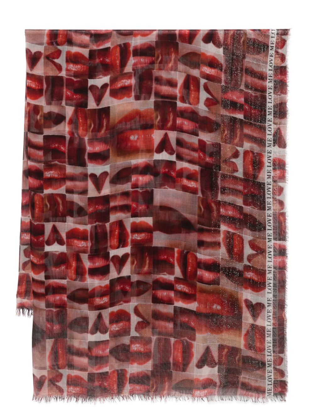 Faliero Sarti graphic-print scarf - Red von Faliero Sarti