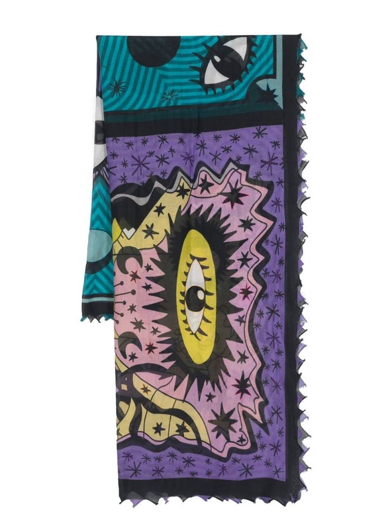 Faliero Sarti graphic-print scarve - Black von Faliero Sarti