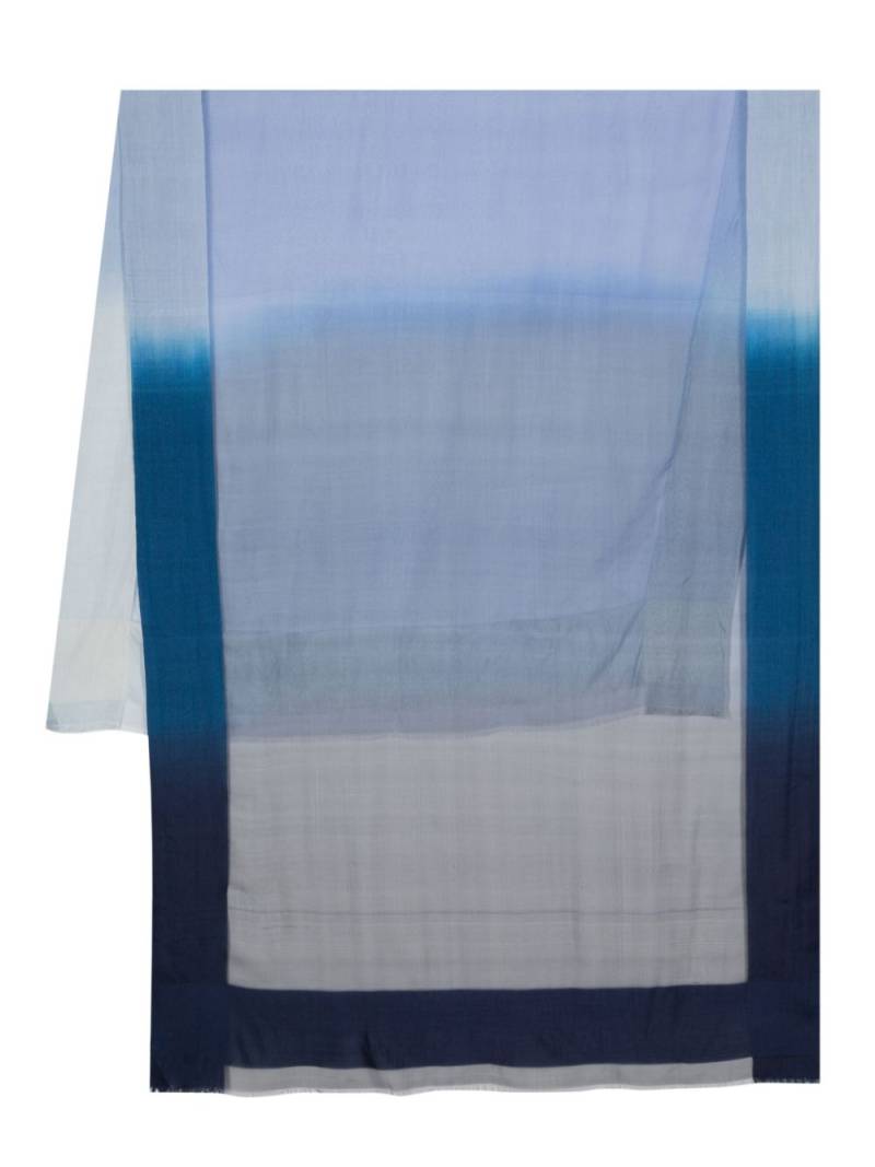 Faliero Sarti ombré silk scarf - Blue von Faliero Sarti