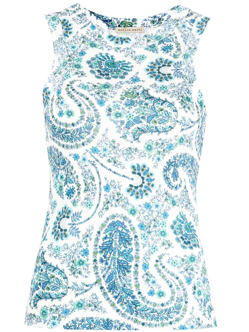 Faliero Sarti paisley-print sleeveless top - Blue von Faliero Sarti