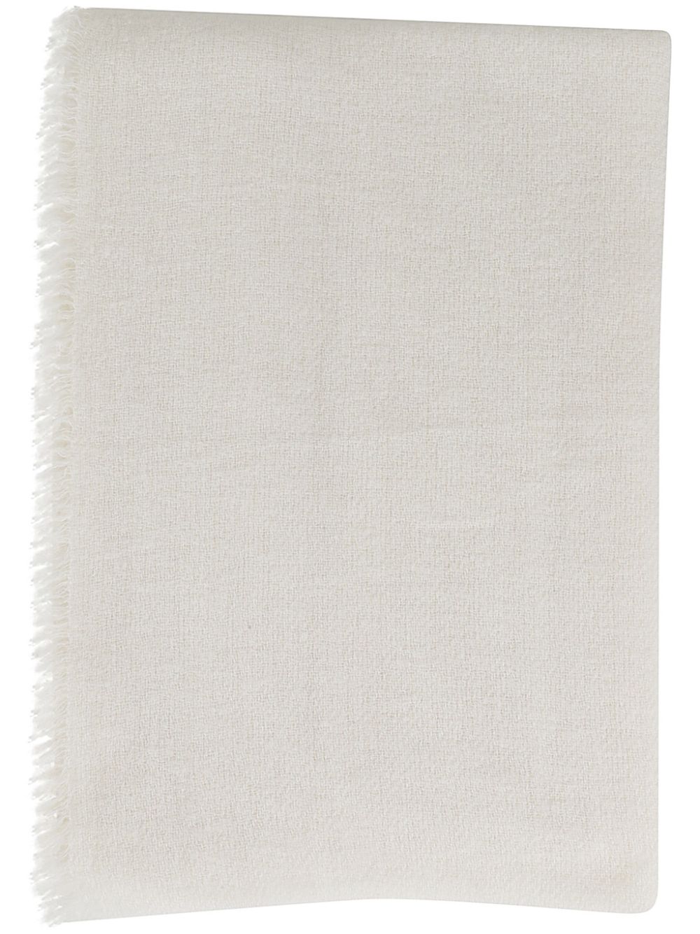 Faliero Sarti raw-cut wool-blend scarf - White von Faliero Sarti