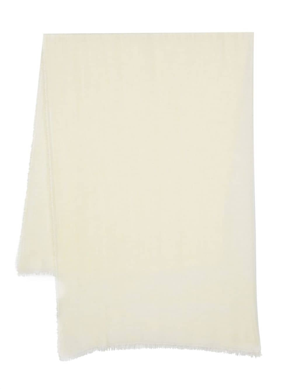 Faliero Sarti rectangle frayed scarf - Yellow von Faliero Sarti