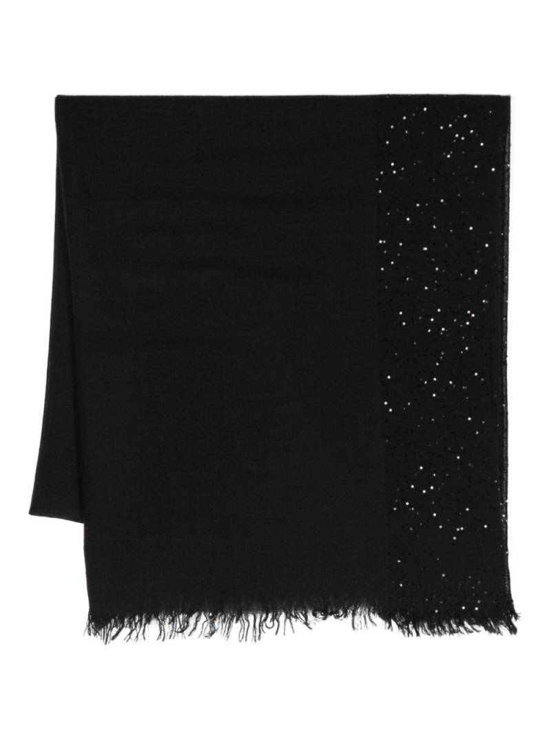 Faliero Sarti sequined fine-knit scarf - Black von Faliero Sarti