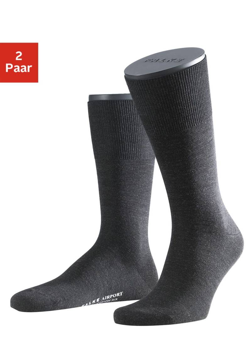 FALKE Socken »Airport«, (2er Pack), mit wärmender Schurwolle von Falke