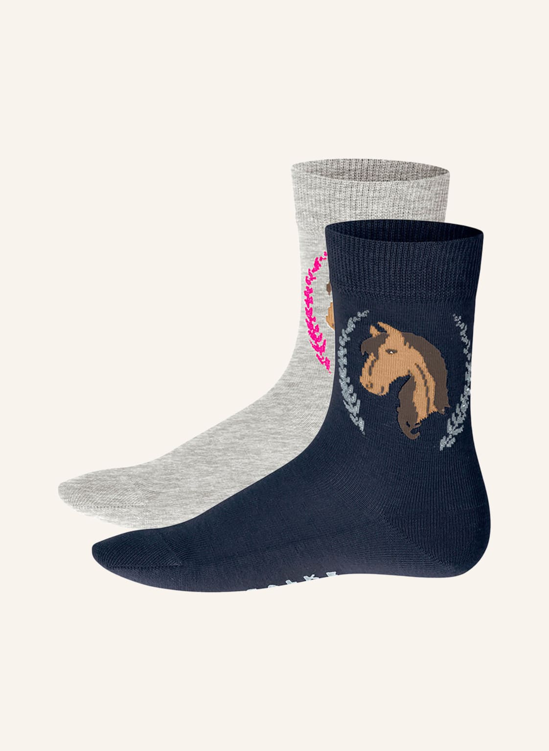 Falke 2er-Pack Socken Horse grau von Falke