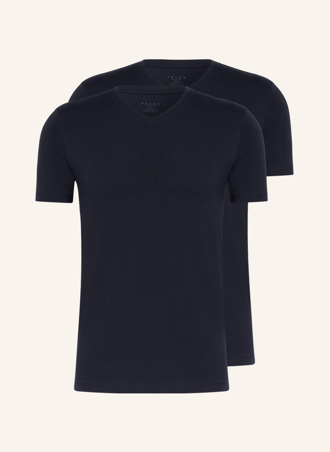 Falke 2er-Pack V-Shirts Daily Comfort blau von Falke