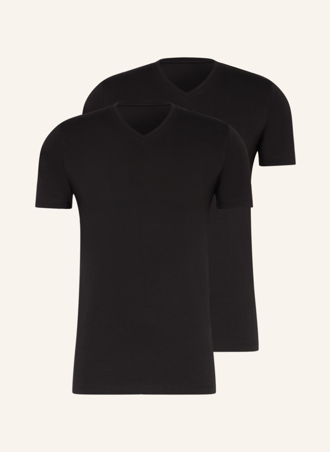 Falke 2er-Pack V-Shirts Daily Comfort schwarz von Falke