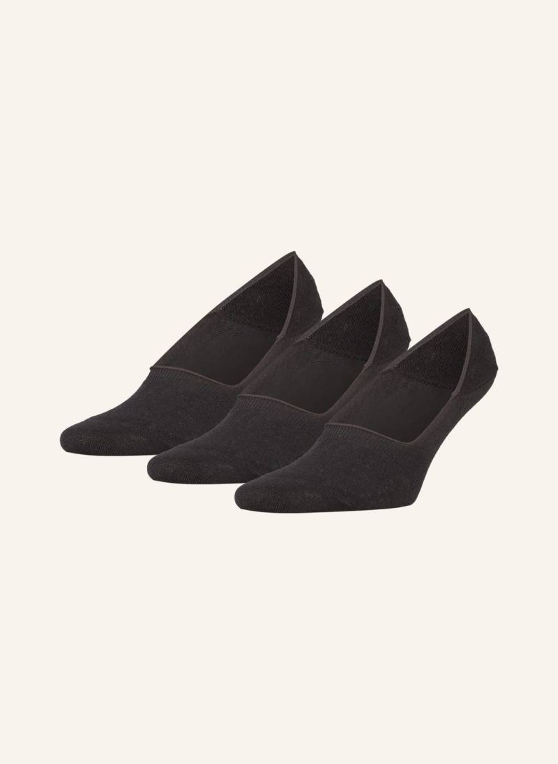 Falke 3er-Pack Füßlinge Step schwarz von Falke