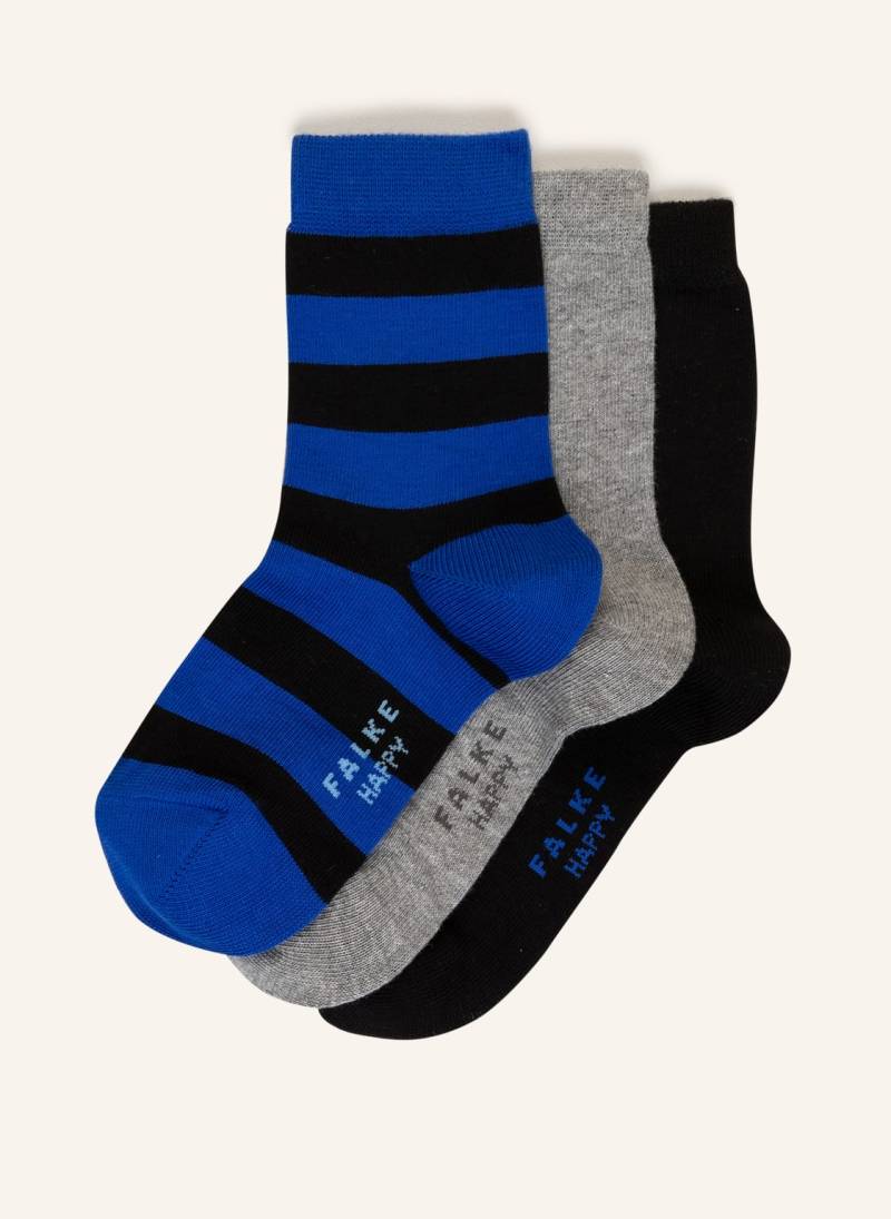 Falke 3er-Pack Socken Happy Mit Geschenkbox schwarz von Falke