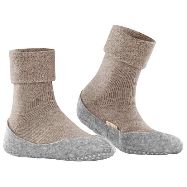 Falke - Cosyshoe Cocooning - Hüttenschuhe Gr 37-38 grau/braun von Falke