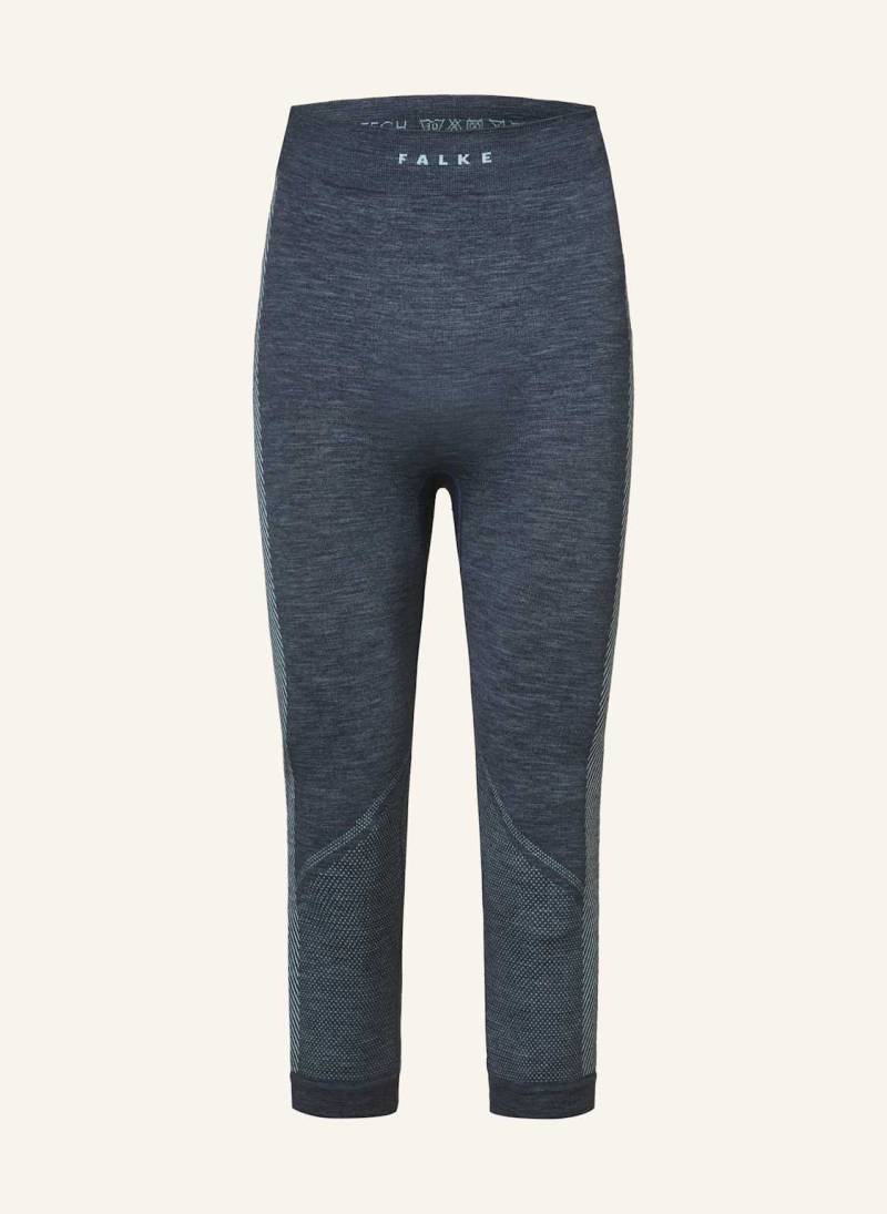 Falke Funktionswäsche-Hose Warm Mit Verkürzter Beinlänge blau von Falke