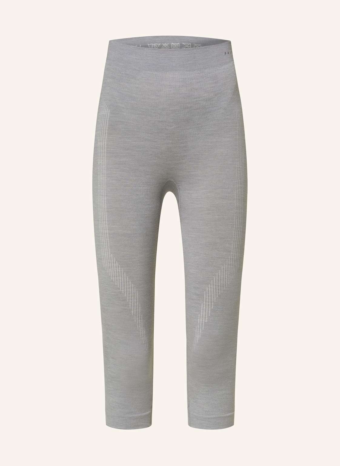 Falke Funktionswäsche-Hose Wool-Tech Mit Verkürzter Beinlänge Und Merinowolle grau von Falke