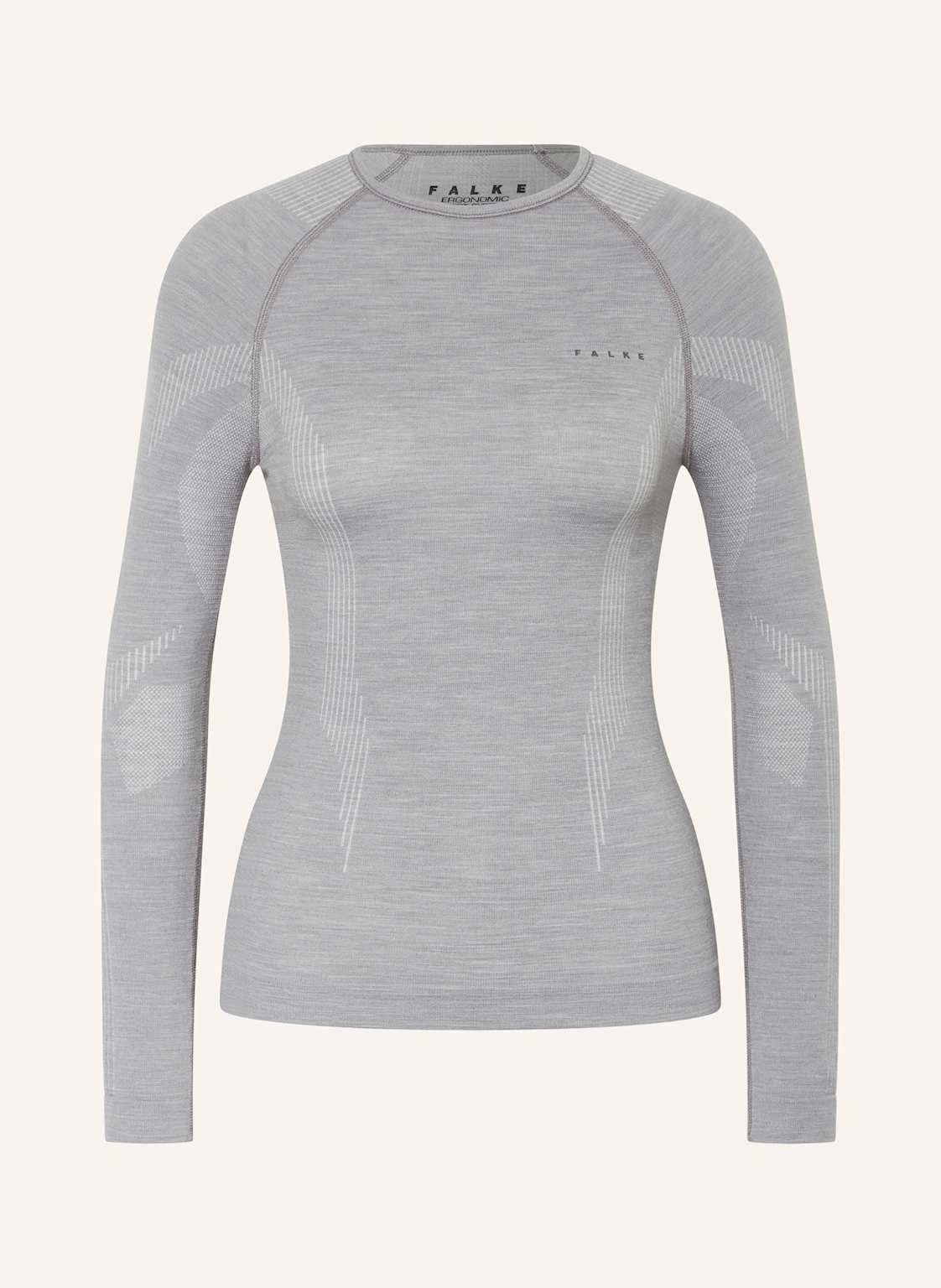 Falke Funktionswäsche-Shirt Wool-Tech Mit Merinowolle grau Falke Funktionswäsche-Shirt Wool-Tech Mit Merinowolle grau von Falke