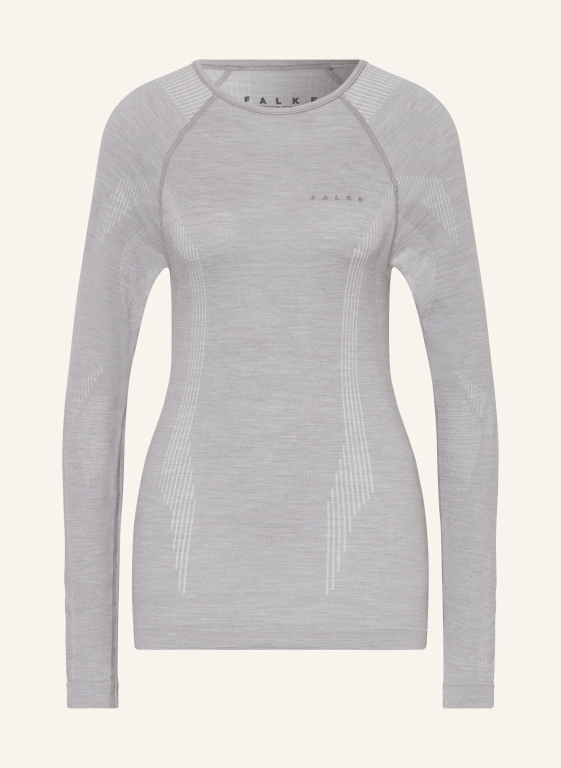 Falke Funktionswäsche-Shirt Wool-Tech Mit Merinowolle grau Falke Funktionswäsche-Shirt Wool-Tech Mit Merinowolle grau von Falke