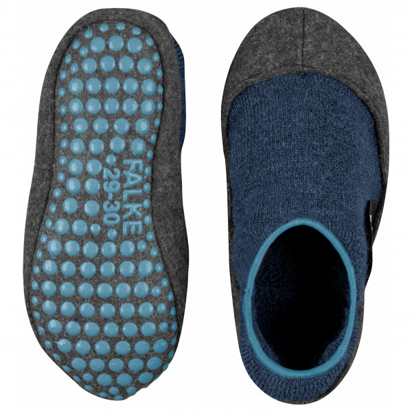 Falke - Kid's Cosy Slipper Catspads - Hüttenschuhe Gr 25-26 blau von Falke