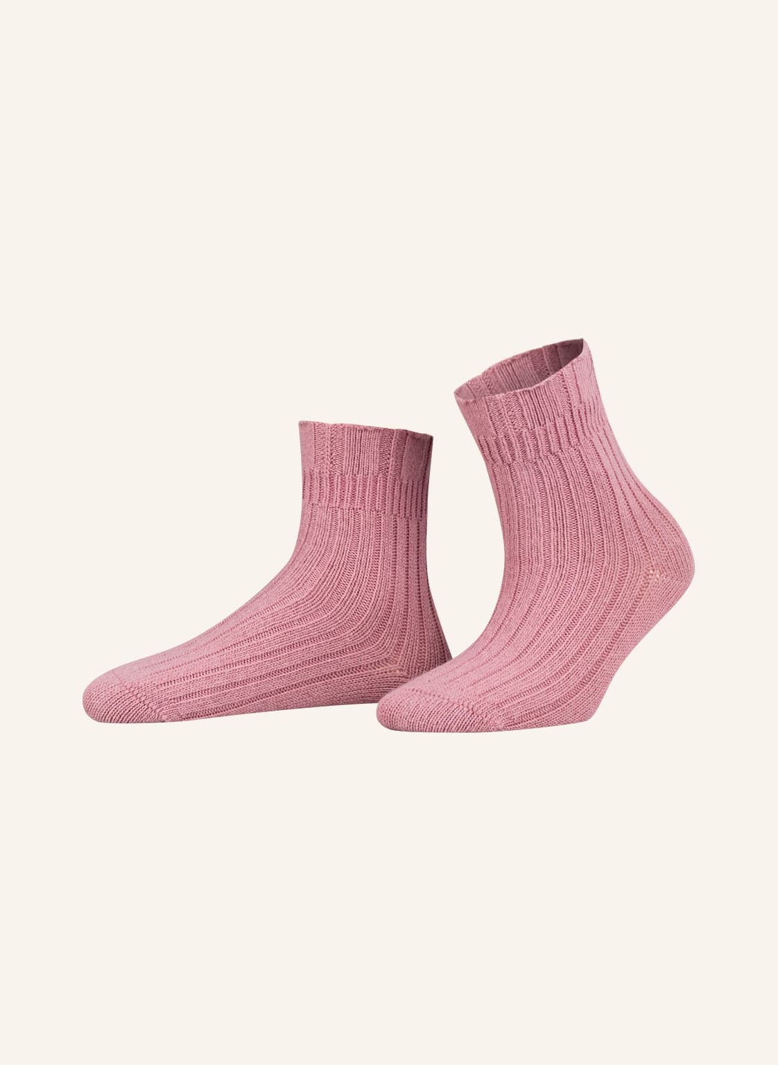 Falke Socken Bedsock Rib rosa von Falke