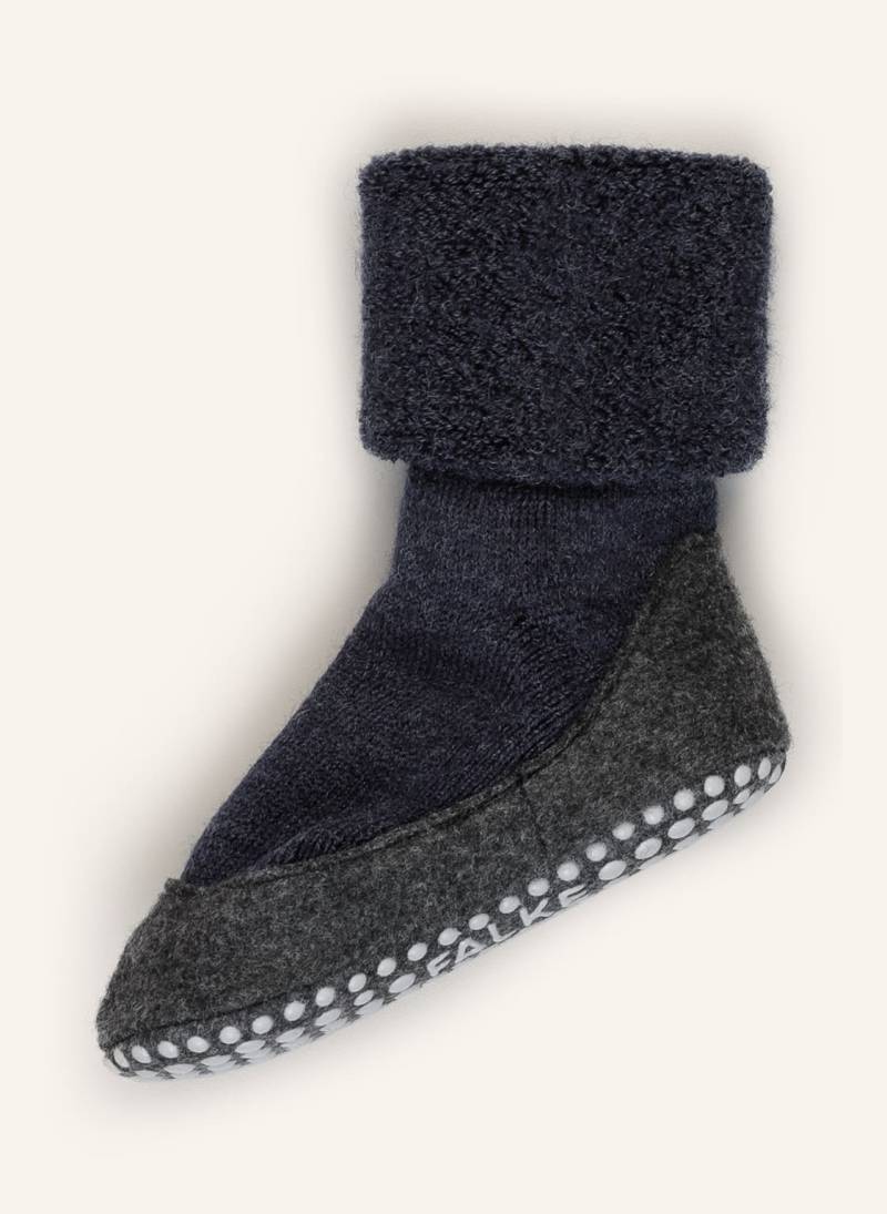 Falke Stoppersocken Cosyshoe Aus Merinowolle blau von Falke