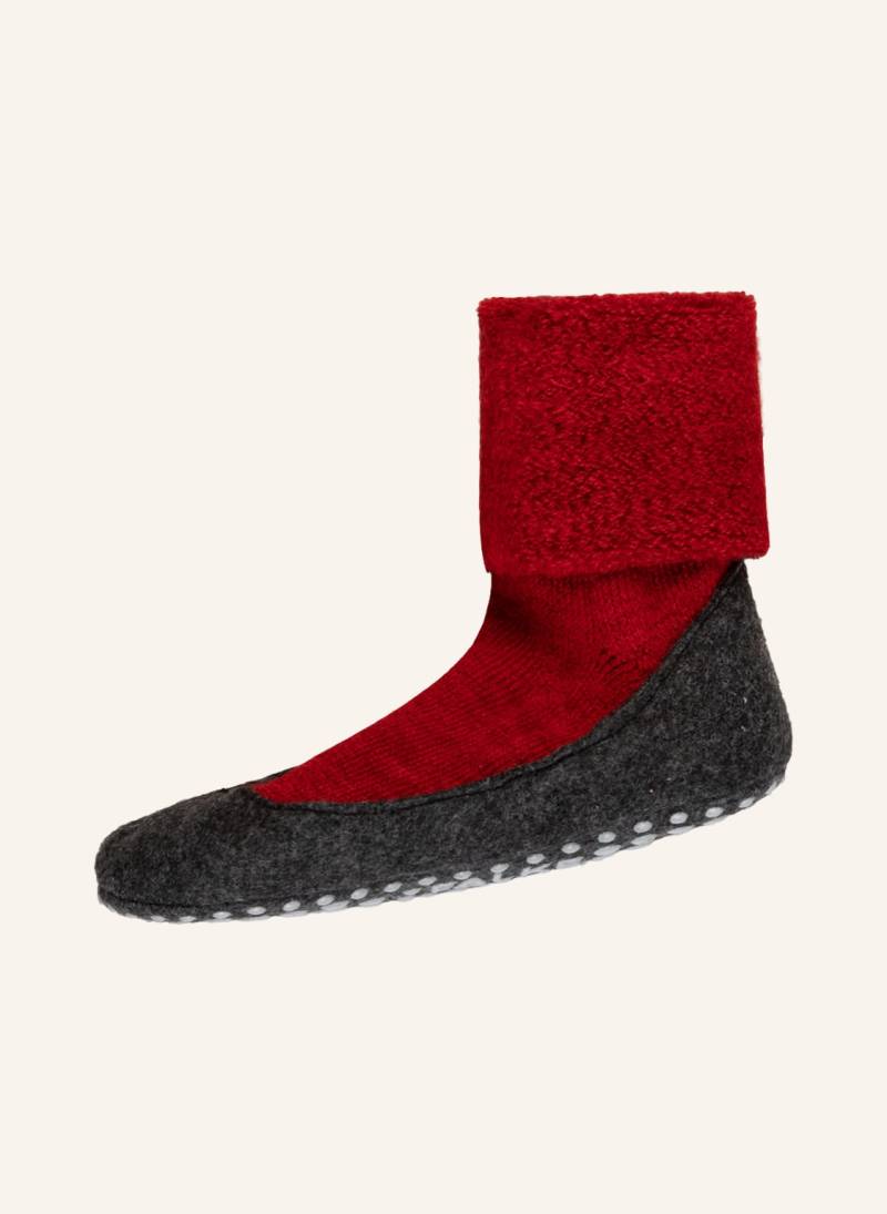 Falke Stoppersocken Cosyshoe Aus Merinowolle rot von Falke