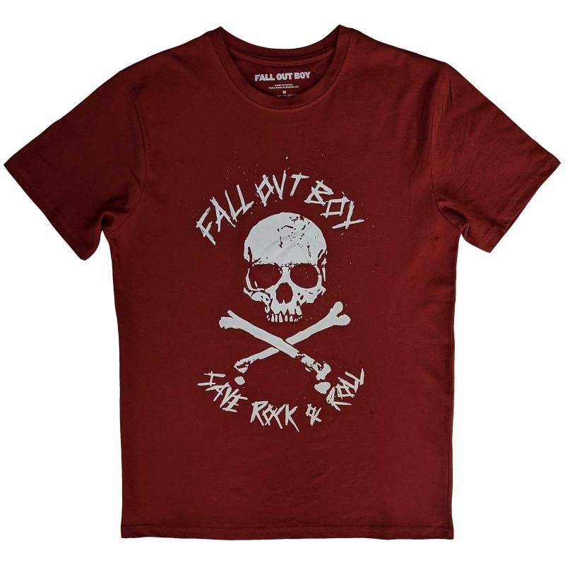 Save Rock And Roll Tshirt Damen Rot Bunt L von Fall Out Boy