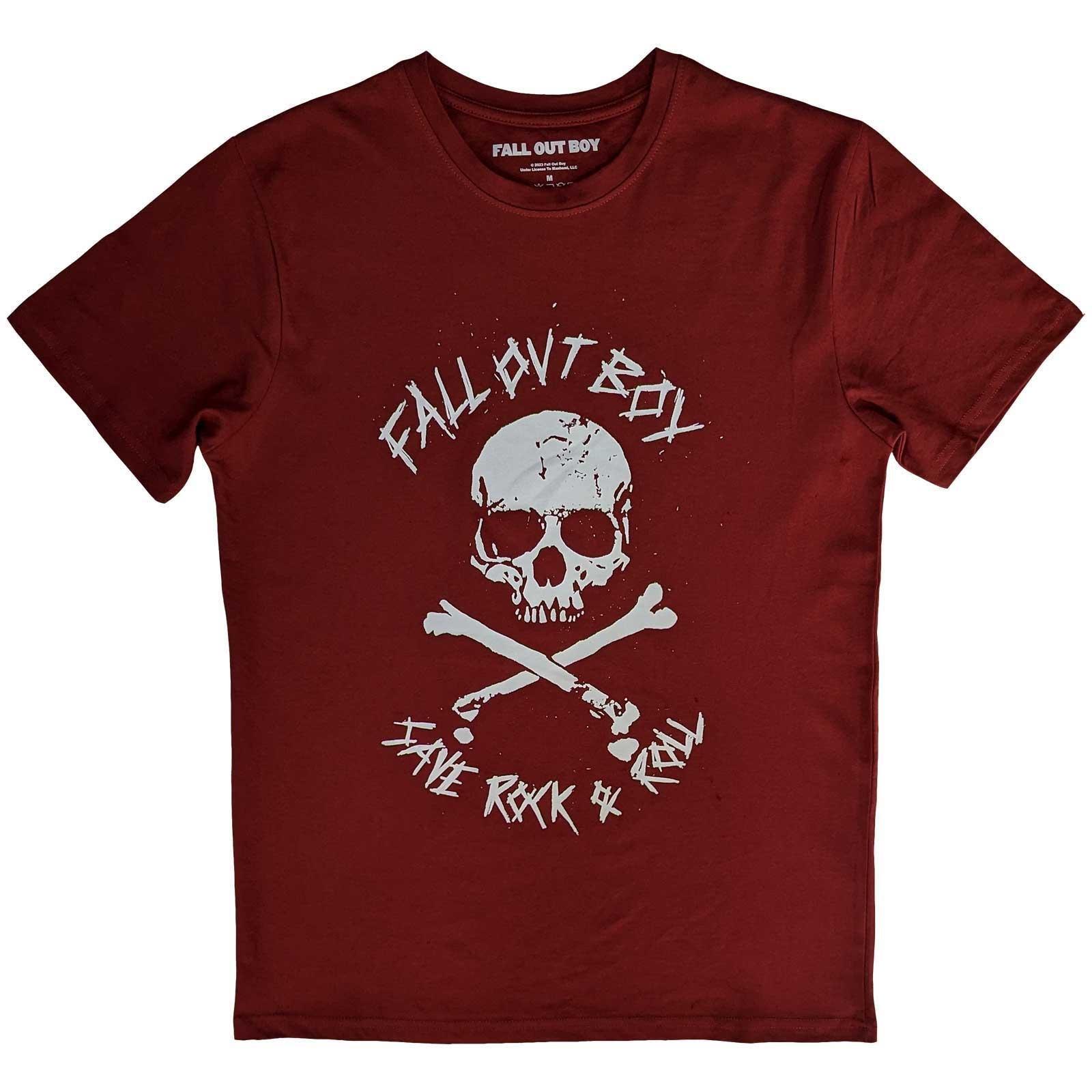 Fall Out Boy - Save Rock and Roll TShirt, für Damen, Rot Bunt, Größe M von Fall Out Boy