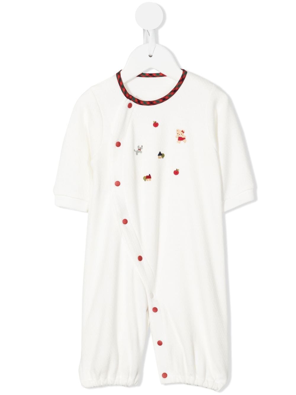 Familiar apple-embroidered pyjamas - White von Familiar