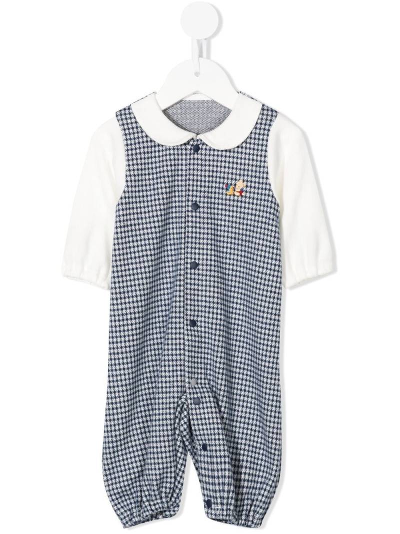 Familiar check-pattern babygrow - Blue von Familiar