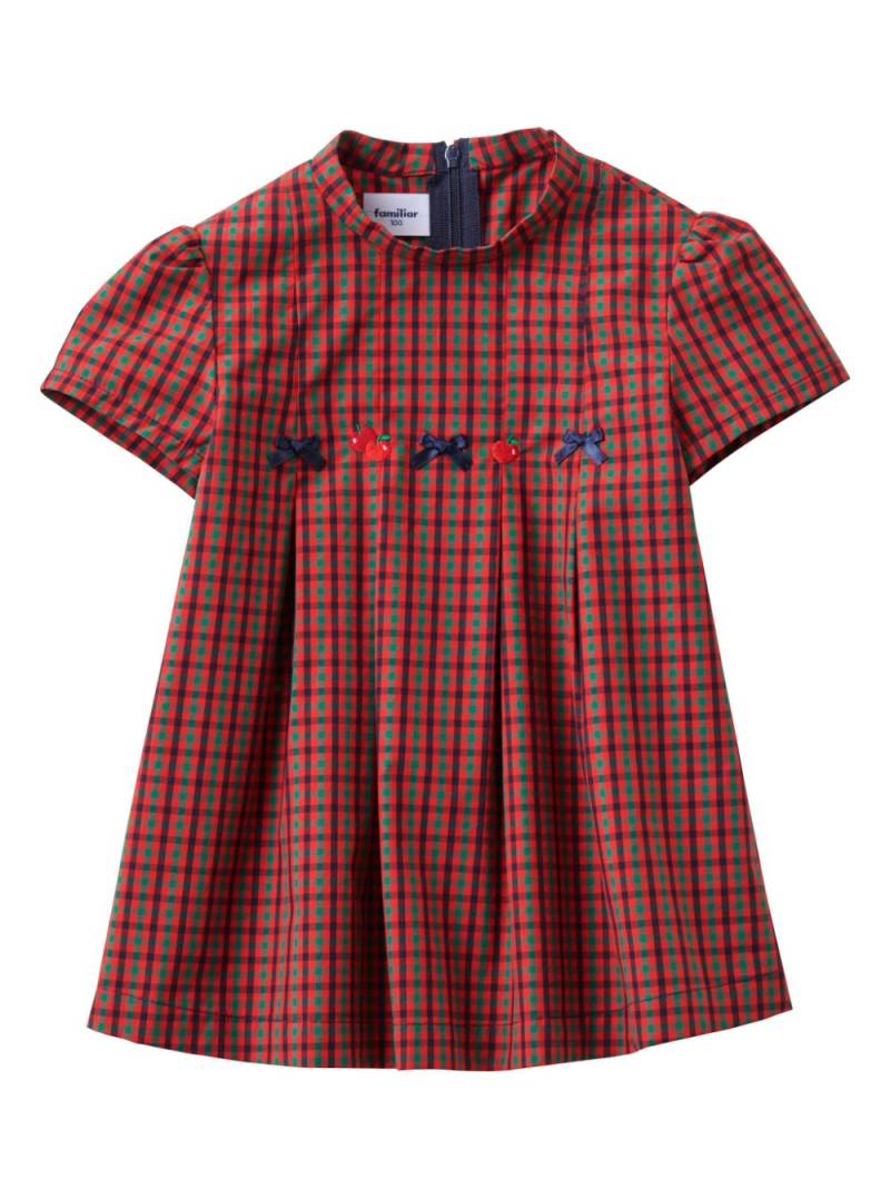 familiar checked cotton dress - Red von familiar