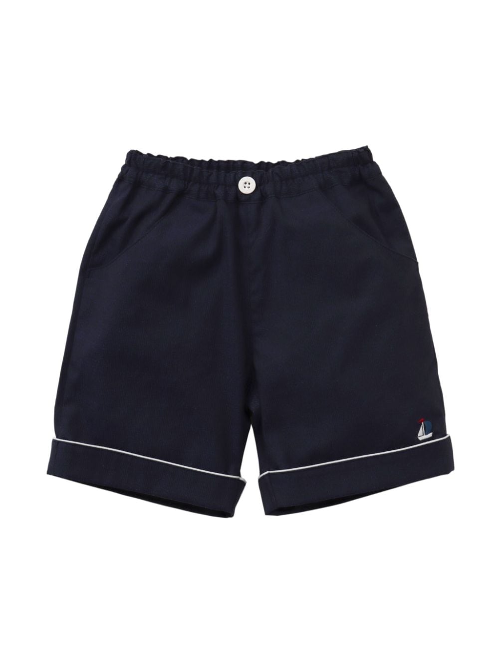 Familiar contrasting-trim cotton shorts - Blue von Familiar