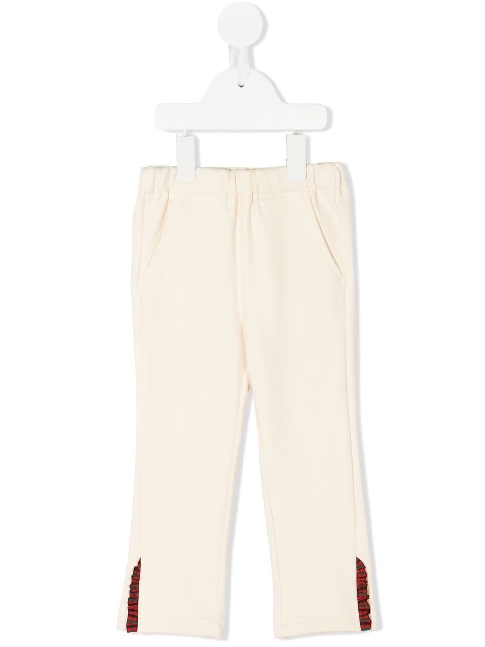 Familiar frill-detail straight-leg trousers - Yellow von Familiar