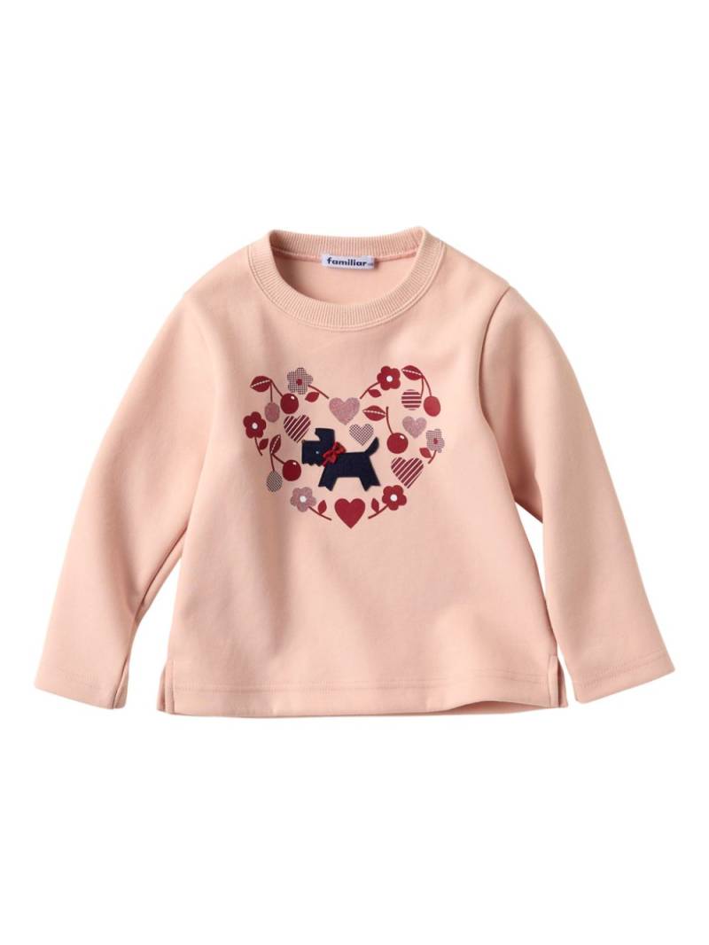 familiar heart-print sweatshirt - Pink von familiar