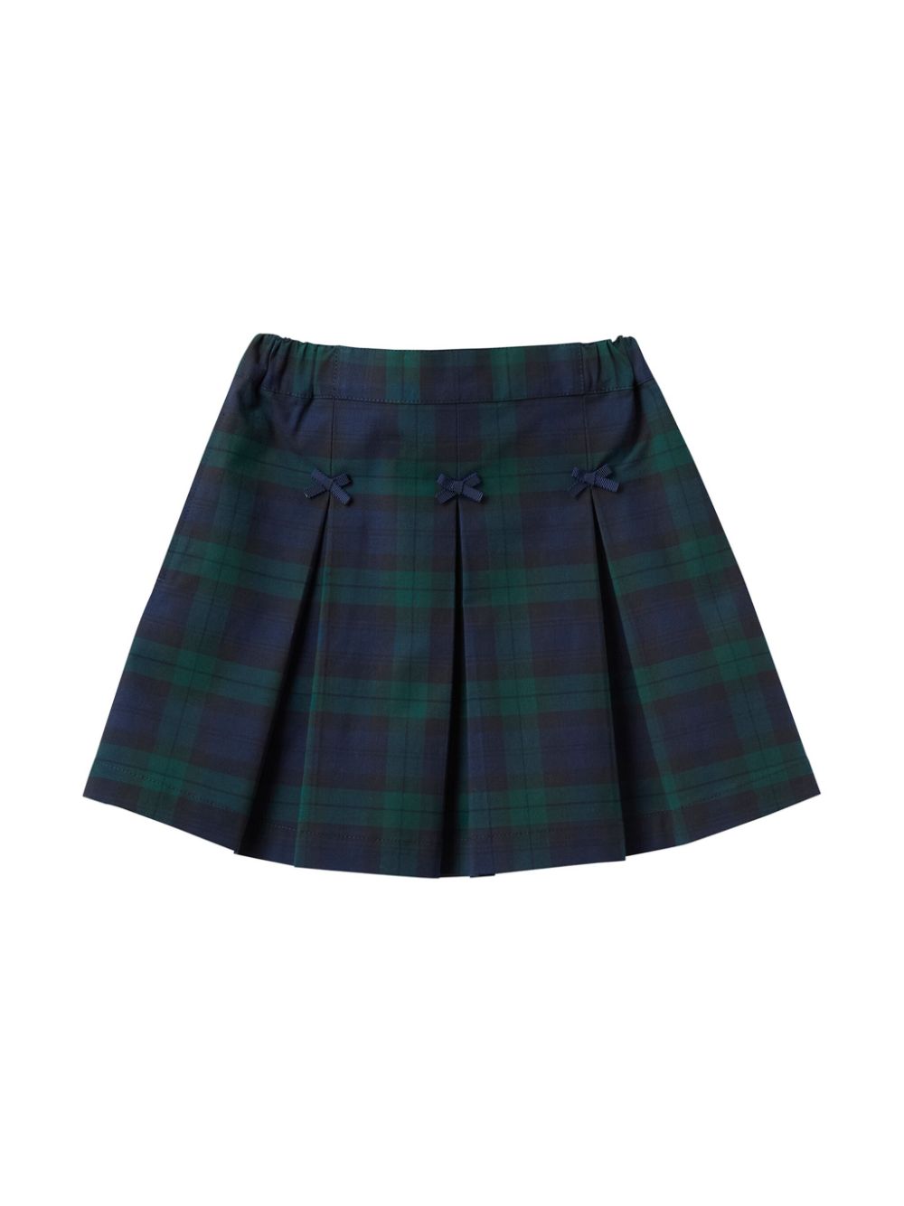 Familiar pleated plaid miniskirt - Blue von Familiar