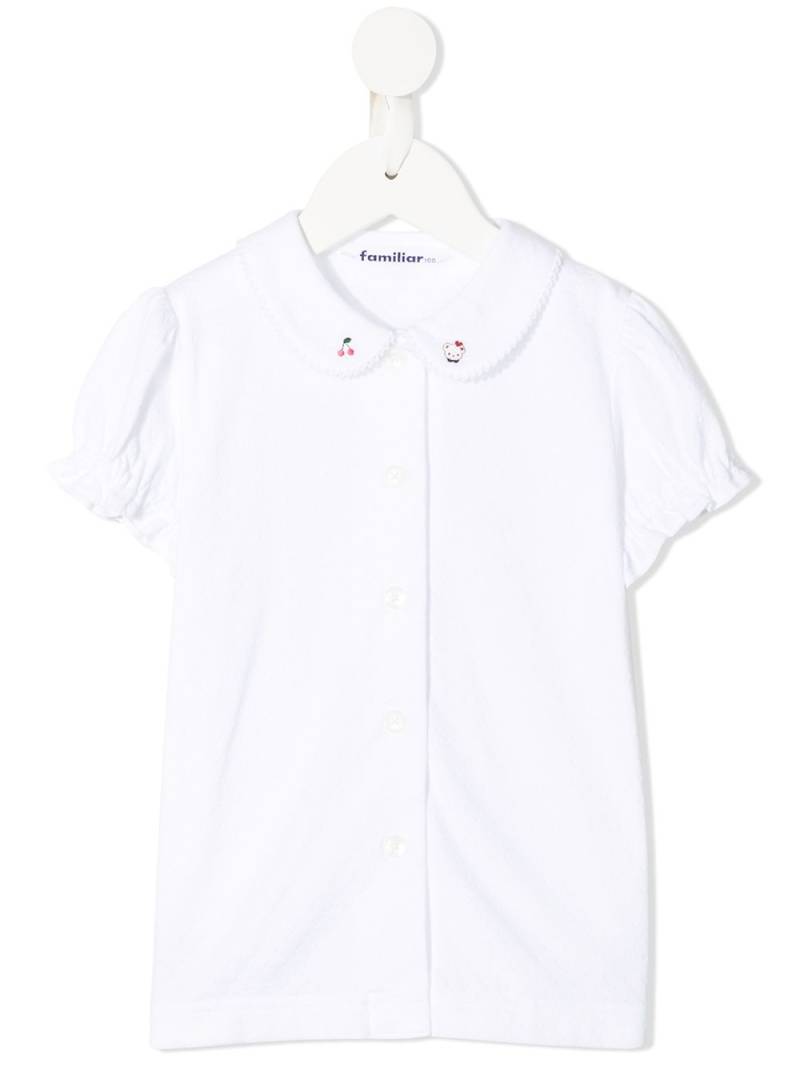 familiar scallop-edge cotton blouse - White von familiar