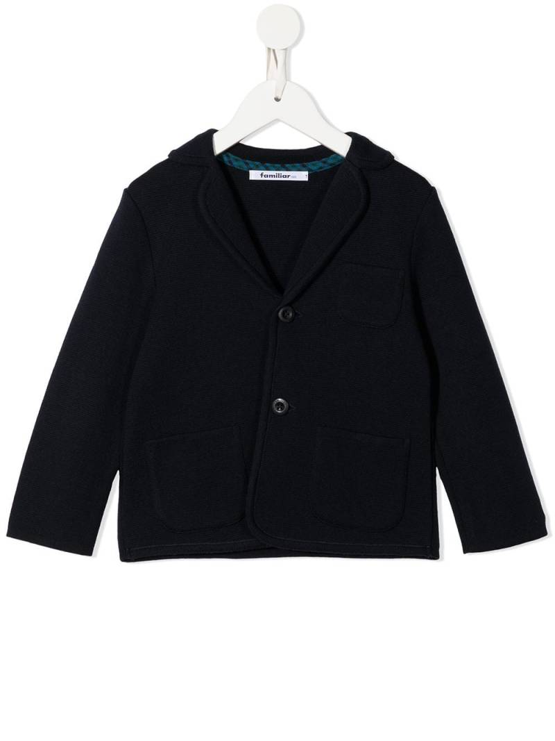 Familiar single-breasted buttoned-up jacket - Blue von Familiar